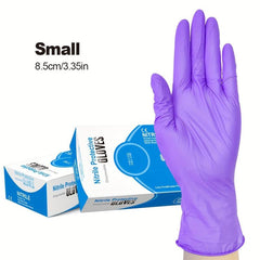 100pcs Purple Nitrile Gloves Powder Fingernail Disposable Industrial Rubber Glov