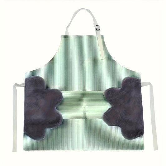 Kitchen Waterproof Striped Bandeau Apron Labor Protection Supplies