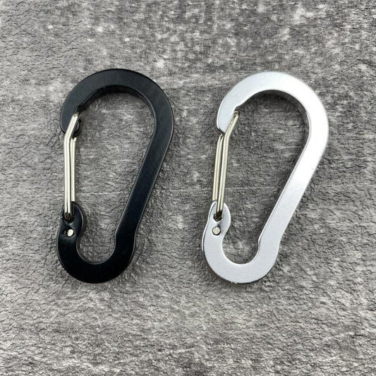 6pcs Steel Carabiner Clips for Outdoor Camping & Fishing