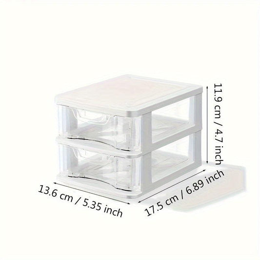 Drawer Type Cosmetic Stationery Storage Rack Plastic Makeup Organizer