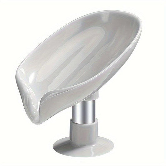 Leaf Shape Soap Box Holder Suction Cup Soap Dish Bathroom Organizers