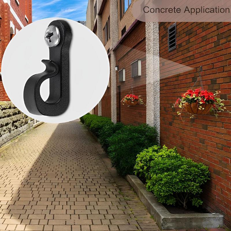 20pcs Q Hanger Hooks Safety Buckle Ceiling Screw Metal Hooks Hanging Plants Stri