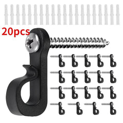 20pcs Q Hanger Hooks Safety Buckle Ceiling Screw Metal Hooks Hanging Plants Stri