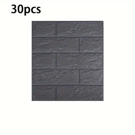 3D Foam Brick Pattern Wallpaper Waterproof Wall Stickers for Bedroom Living Room