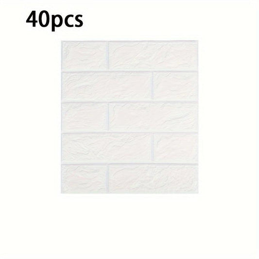 3D Foam Brick Pattern Wallpaper Waterproof Wall Stickers for Bedroom Living Room