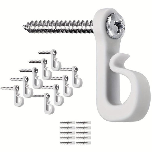 30pcs Plastic Safety Hooks for Plants & Keychains with Screws