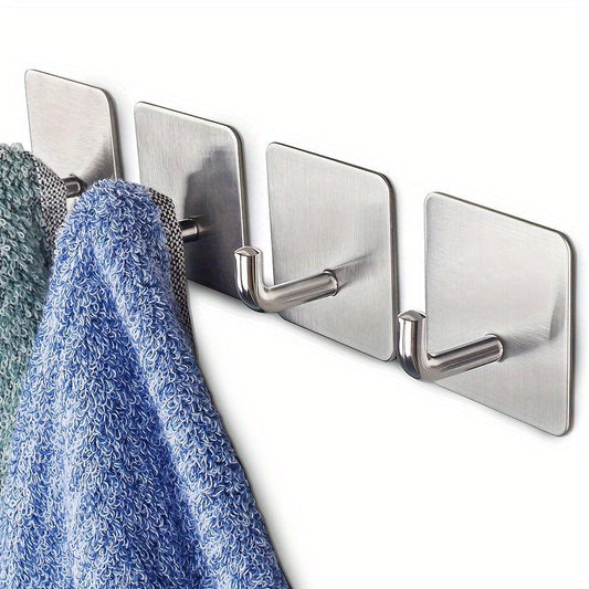 Stainless Steel Heavy Duty Adhesive Hooks for Towels