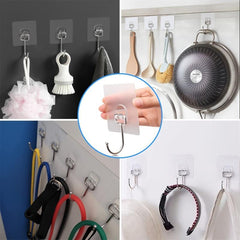 10pcs Heavy Duty Adhesive Hook 16 78KG Max Wall Hanger Waterproof Hotel