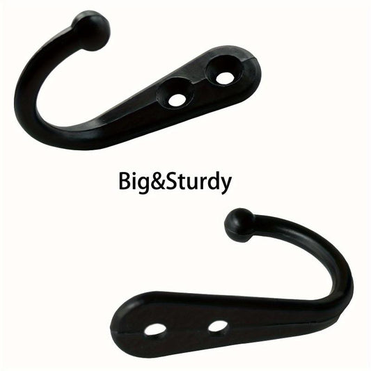10pcs Stainless Steel Heavy Duty Wall Hooks For Towels And Clothes