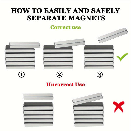 14pcs 50x10x3mm Neodymium Magnets Strong Magnet Bar