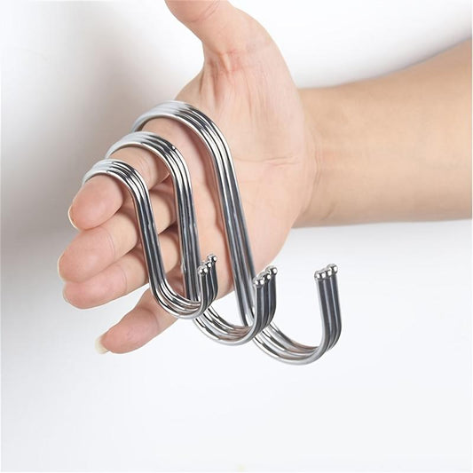 10pcs Stainless Steel S Hooks Heavy Duty Durable S Shaped Hooks for Kitchen