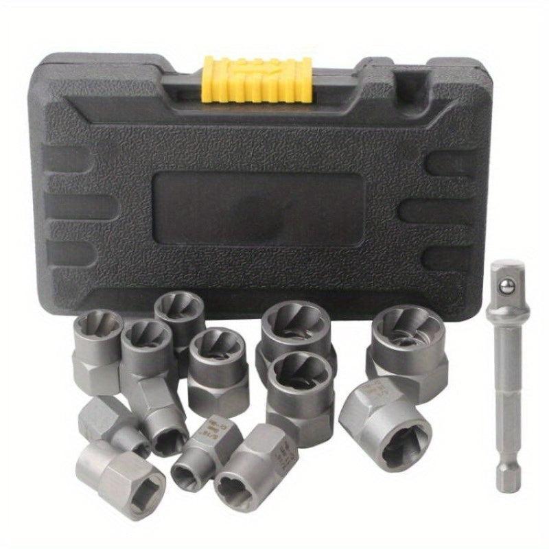 14pcs Anti Theft Screw Nut Socket Remover Bolt Remover Set