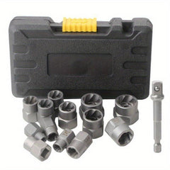14pcs Anti Theft Screw Nut Socket Remover Bolt Remover Set