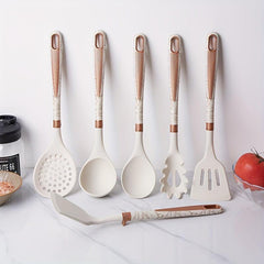 7pcs High-End Kitchenware Set Spatula Spoon Ladle Shelf Kit