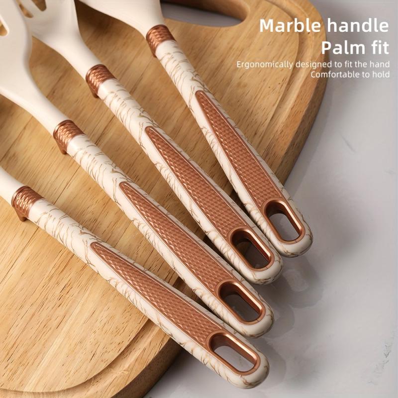 12pcs Silicone Kitchenware Set Cookware Spatula Spoon Whisk Brush Clip Storage