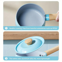 COOKER KING 6 3in Nonstick Saucepan Glass Lid