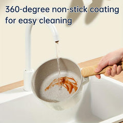 COOKER KING Nonstick Saucepan 7.08in Glass Lid Non Toxic PTFE & PFOA Induction