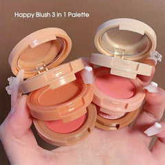 3-Layer Blusher Palette High Gloss Makeup