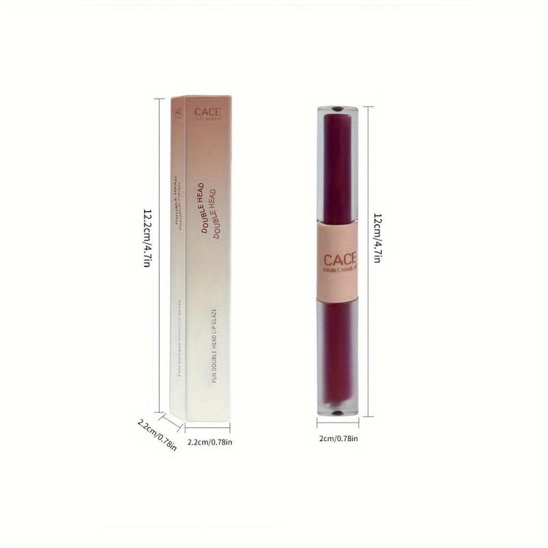 Cace Double Lip Glaze Long Lasting Velvet Non Smudge Waterproof Lipstick