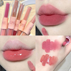 Cace Double Lip Glaze Long Lasting Velvet Non Smudge Waterproof Lipstick