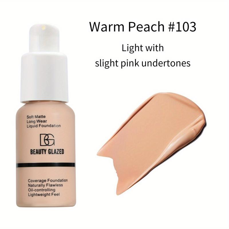 Silky Soft Liquid Foundation Matte Full Coverage Lightweight