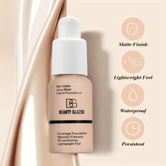 Silky Soft Liquid Foundation Matte Full Coverage Lightweight