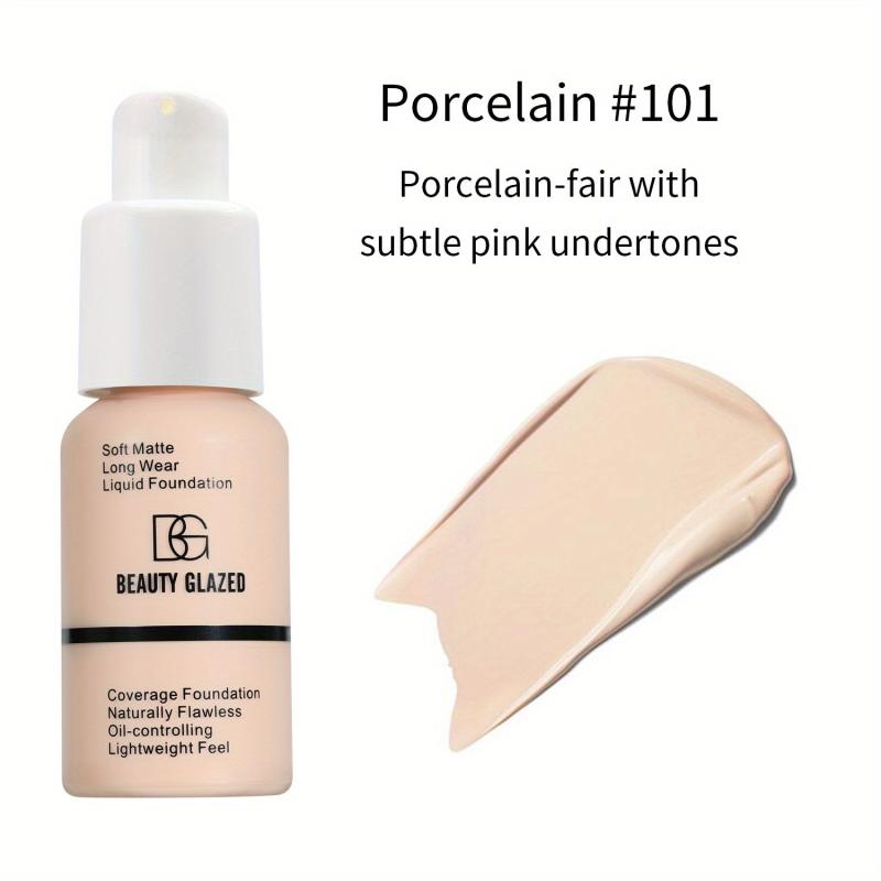 Silky Soft Liquid Foundation Matte Full Coverage Lightweight