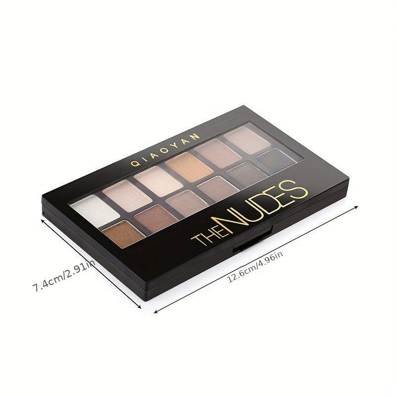 12 Colors Smokey Eyeshadow Palette Brown Dark Series Matte Pearly Finish