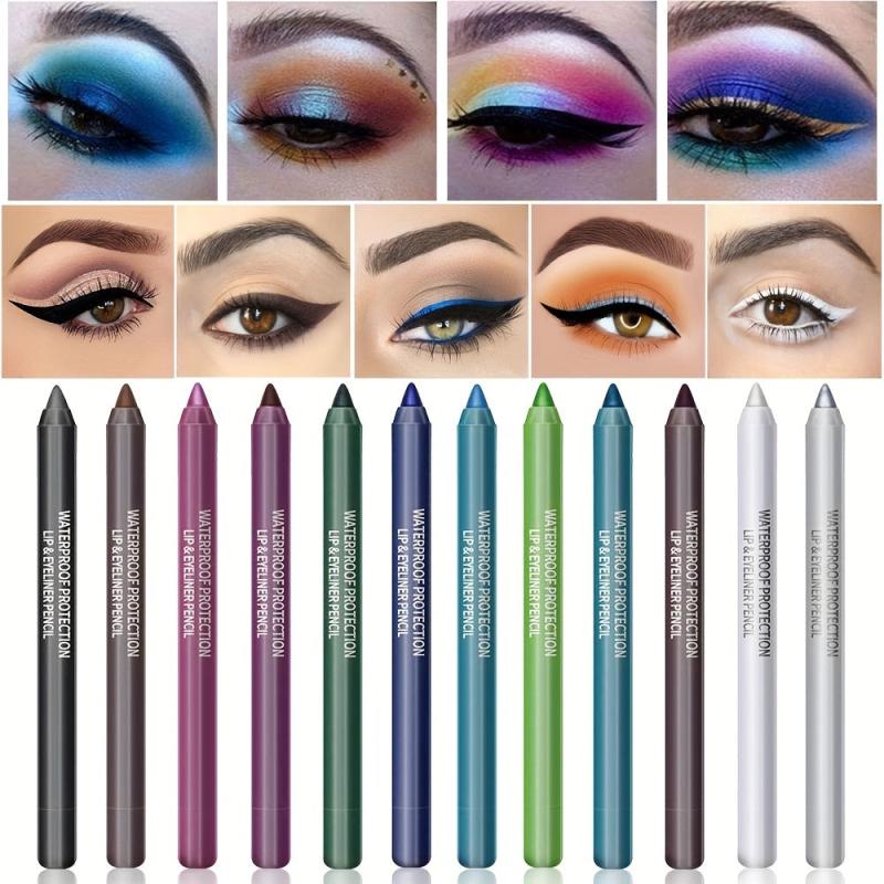 14 Colors Eyeliner Pen Matte Metallic Lustrous Smokey Waterproof Cosmetics