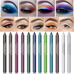 14 Colors Eyeliner Pen Matte Metallic Lustrous Smokey Waterproof Cosmetics