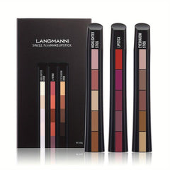 5 in 1 Sexy Red Lipstick Strip Matte Velvet Texture Lip Gloss Set