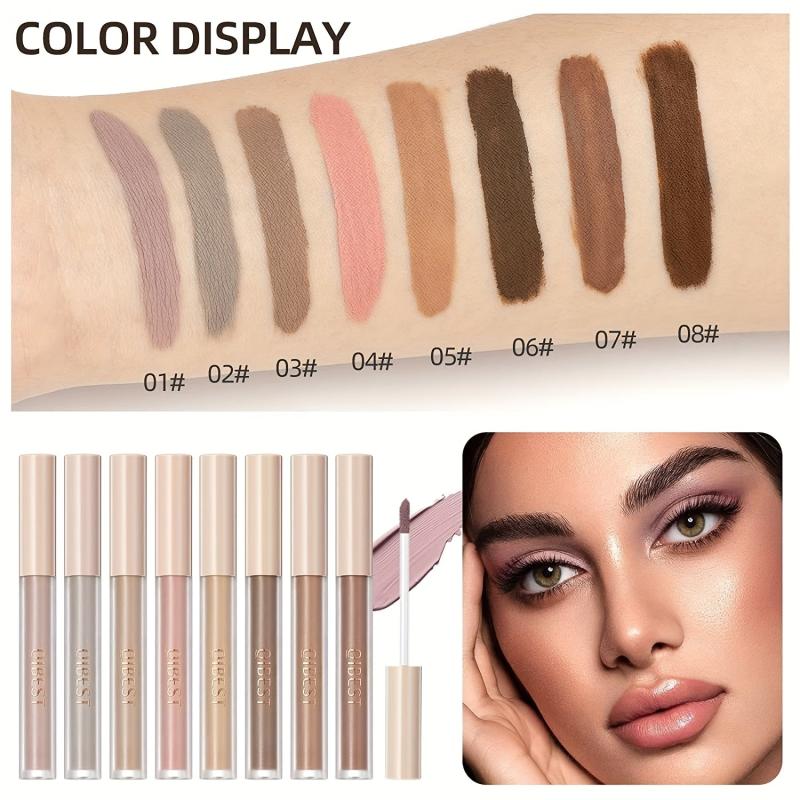Waterproof Liquid Eyeshadow Set with Primer - Long-Lasting Eye Brightener