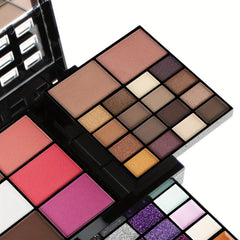 74 Colors Eyeshadow Lip Gloss Makeup Set Pearly Matte Shimmer Glitter