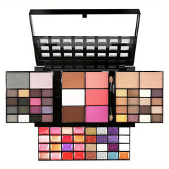 74 Colors Eyeshadow Lip Gloss Makeup Set Pearly Matte Shimmer Glitter