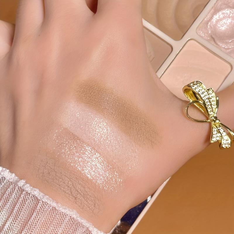 Highlighting Powder Blush Contour Palette Glitter Facial Makeup Powder