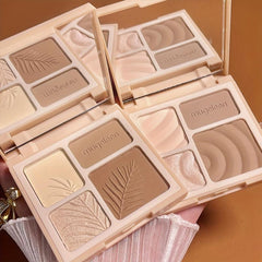 Highlighting Powder Blush Contour Palette Glitter Facial Makeup Powder