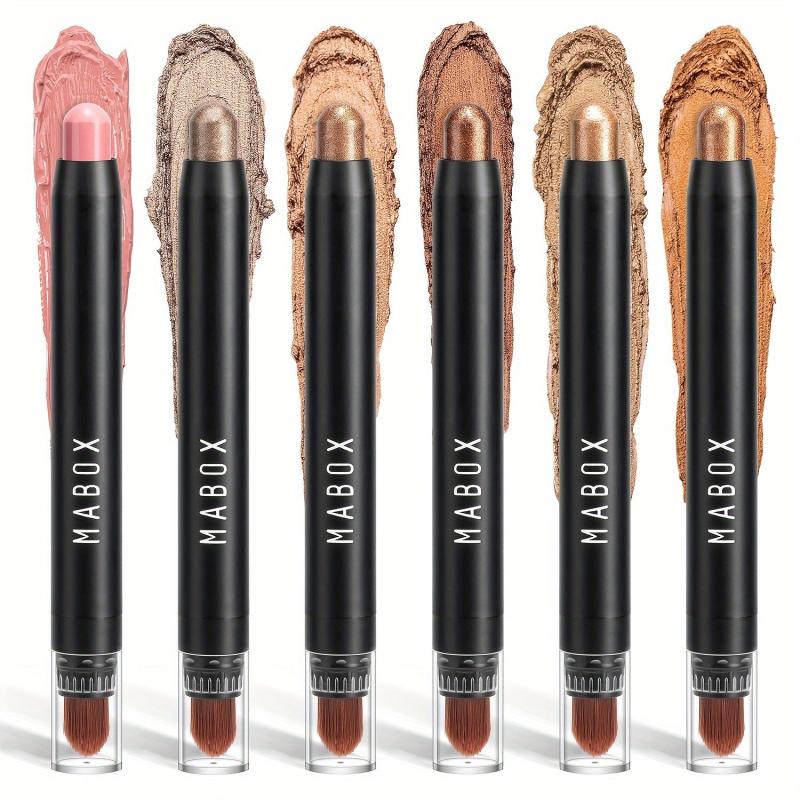 Creamy & Waterproof Eyeshadow Stick - Metallic Neutral and Brown Colors