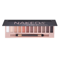 12 Colors Nude Eyeshadow Palette Matte Shimmer Glitter Pigment Waterproof