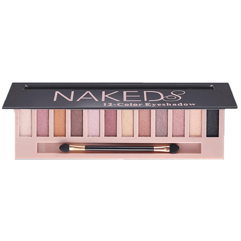 12 Colors Nude Eyeshadow Palette Matte Shimmer Glitter Pigment Waterproof