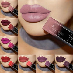 17-Color Matte Liquid Lipstick, Velvet Finish, Waterproof