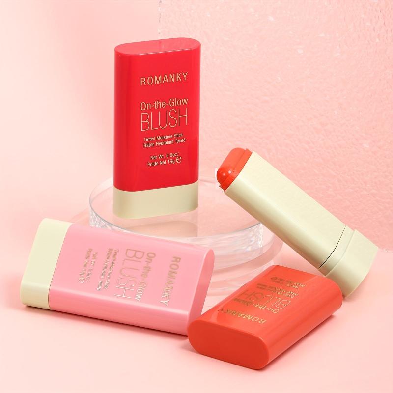 Blush Blending Stick Moisturizing Lip Balm Red Pink Orange Face Lip And Eye Tint