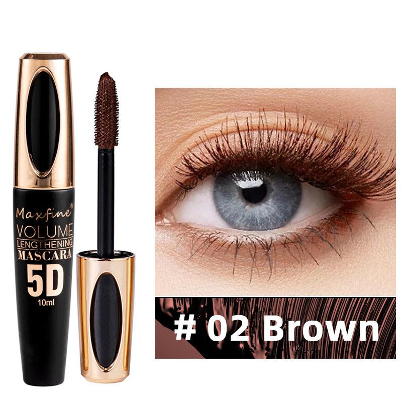 Silk Fiber Mascara Purple Brown Waterproof Slender Primer