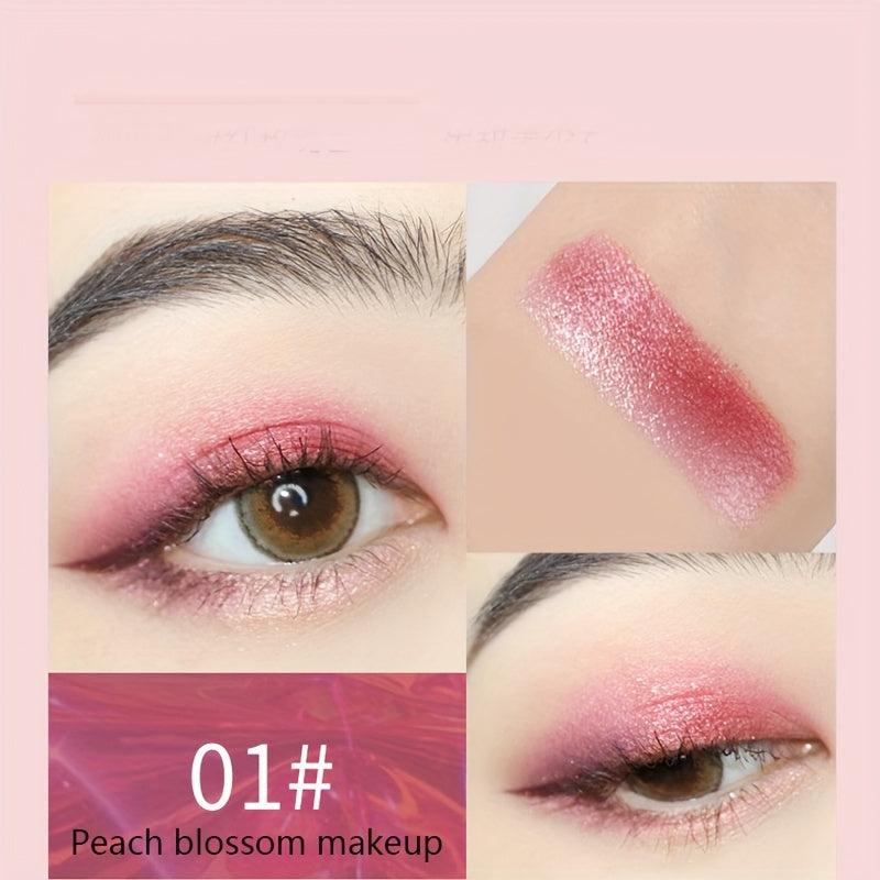 Two Tone Eyeshadow Stick Eye Brightening Pearly & Glitter Brown Golden Tone