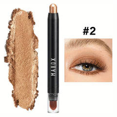 Colorful Pearly Eyeshadow Stick with Brush Head