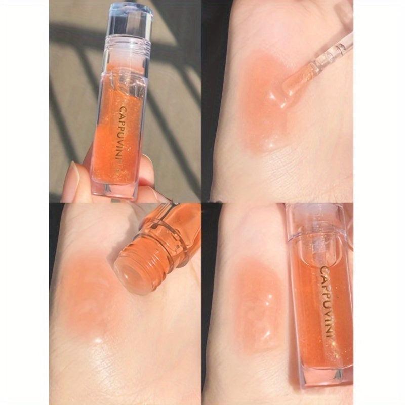 Jelly Lip Gloss Clear Moisturizing Lipstick Glitter Lip Tint