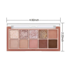 10 Colors Eyeshadow Palette Matte Shimmer Eye Makeup Long Lasting