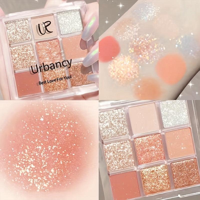 9 Colors Shimmer Matte Eyeshadow Palette Glitter Long Lasting Eye Makeup Tool