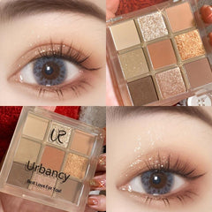 9 Colors Shimmer Matte Eyeshadow Palette Glitter Long Lasting Eye Makeup Tool