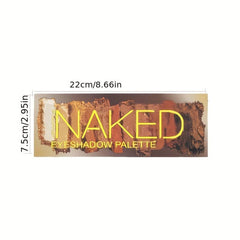 Warm & Bright Eyeshadow Palette Shimmer Matte Finish Cosmetics Mirror Brush