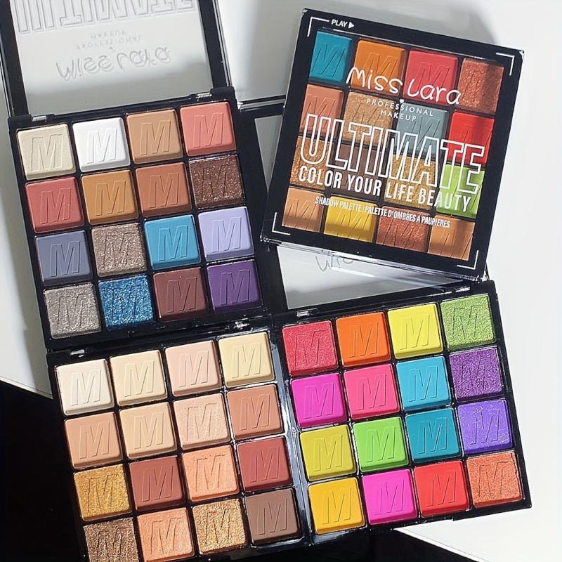 16 Color Eyeshadow Palette Matte Glitter Bright Blendable Dramatic Glamour Eye